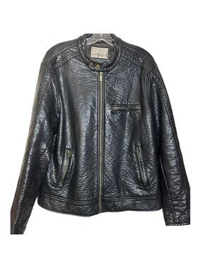 Rainforest Faux Vegan Leather Tailored Fit Moto Racer Jacket